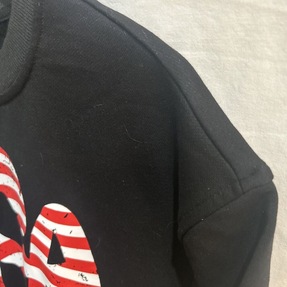 New BEGOING Womens Oversized USA Graphic Black Sweatshirt Medium - Picture 8 of 15
